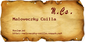 Maloveczky Csilla névjegykártya